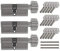 Löwen Sicherheit 3x Knaufzylinder KD 60 mm 30/30 gleichschließend, Silber Metallic, Sicherheitsschloss, Knaufzylinder, 2076538031