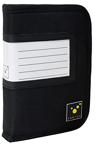 tee-uu KEYFRIEND nyckelmapp svart | liten | kompakt | för upp till 10 nycklar | passar i handskfacket | märkmallar för märkningsfält, svart, 14 x 20,5 x 4cm, Avslappnad