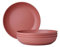Mepal - Plato hondo 4 piezas Silueta - Apto para lavavajillas y microondas - Platos de plástico - Platos llanos - Vajilla - 21 cm - Vivid mauve