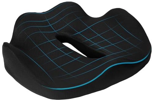 Rossivan Orthopädisches Sitzkissen – Ergonomischer Sitzring für Steißbein-Entlastung und Hämorrhoiden-Linderung – Ideal für Bürostuhl, Auto, Rollstuhl & Gaming-Stuhl, für erhöhten Sitzkomfort