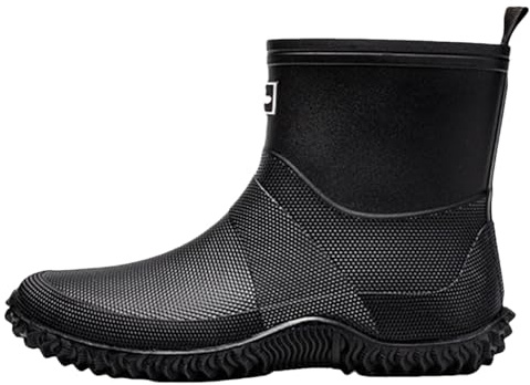 Swikon damer ankel regnstövlar, vattentäta korta gummistövlar halkskydd | Lätta gummiskor, bekväm slip-on design för trädgårdsarbete, pendling, promenader och utomhusaktiviteter