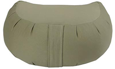 Kapok Crescent Zafu Meditation Cushion, Sand