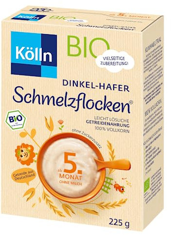Kölln Schmelzflocken Dinkel-Hafer Bio, 6er Pack (6 x 225 g)