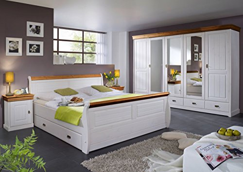 moebel-eins Roman Komplett-Schlafzimmer; Material Massivholz, Kiefer
