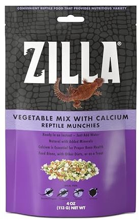 Zilla Reptile Food Munchies Vegetable Mix With Calcium, 4-Ounce