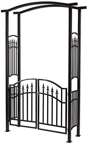 DEMA Rosenbogen Rosenspalier Torbogen Freiburg 140x40x220 cm – Robuster Rankbogen, Rankhilfe für Kletterpflanzen und Rosen, Garten-Torbogen aus Metall, dekorativ und stabil