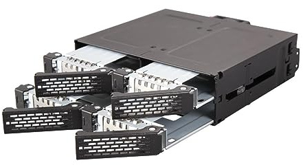 Icy Dock ToughArmor MB607SP-B SATA Hot Swap Rack for 4 x 2.5-Inch (6.4 cm) SSD/HDD, Solid Metal