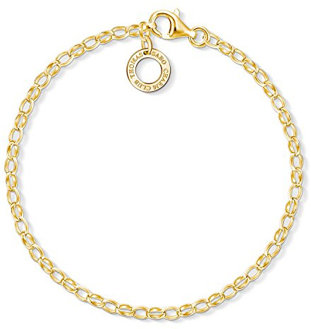 Thomas Sabo Damen-Charm-Armband Silber vergoldet X0243-413-39-L17