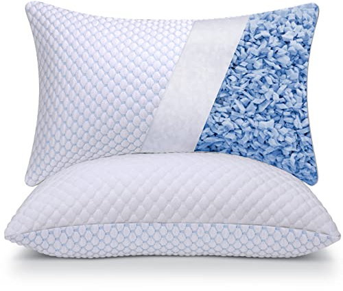 OSBED Shredded Memory Foam Pillows Standard Size Pack of 2