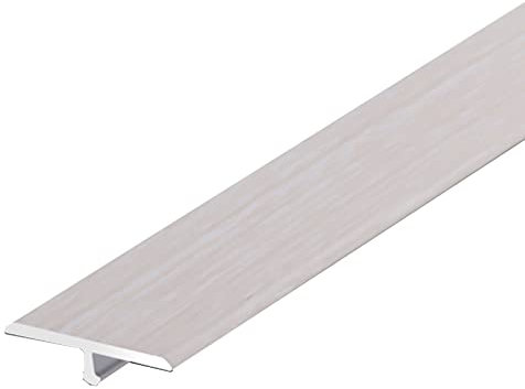 JLXJYS Übergangsprofil Abdeckleisten T Formboden-Übergangsstreifen Mit Holzstruktur, Zierleisten für Türrahmen Aus Metall, Zuschneidbare, Selbstklebende Wohnung (Color : White, Size : 105cm(41.3in))