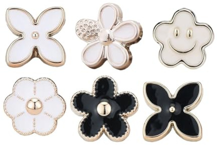 Uteruik Hemdbrosche Knöpfe Frauen Bluse Pins Cover Up Brosche Pins Sicherheit Unsichtbare Knöpfe für DIY Kleidung Strickjacken Kleid Taschen Hut, 6 Stück (#B)
