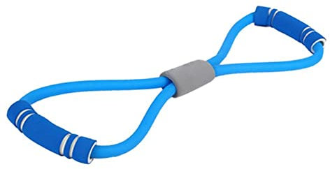 Chest Puller Portable Elastic Gummi Expander Seil Übung Gym Widerstandsbänder Muskulatur Pilates Yoga Gürtel Sport Frauen Fitness Ausrüstung (Color : Blue)