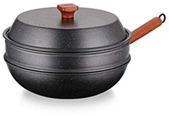 OQHAIR Sartén, Vaporera eléctrica multifunción con Tapa, Cocina Multiusos u, Sartén, Utensilios de Cocina u