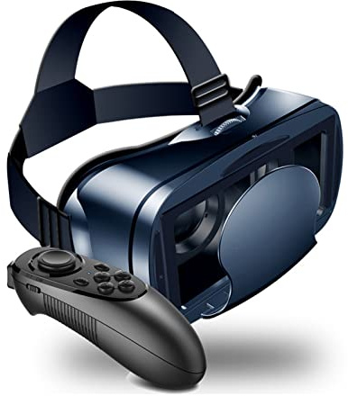 Septpenta VRG Pro 3D VR Brille, Virtual Reality Vollbild Visual Weitwinkel VR Brillenbox, Version Virtual Reality Brille, Stereo Kopfhörer 3D, Brillen Headset Helme