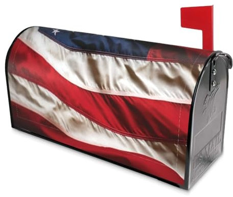 Coperture magnetiche per cassette postali con stampa bandiera americana, dimensioni standard, impermeabili, copertura per cassetta delle lettere per casa, giardino, cortile, 45,7 x 53,3 cm, 64,8 x
