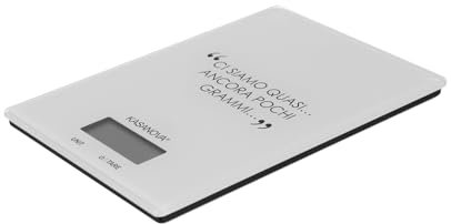 KASANOVA Bilancia Digital Cucina RETT. Lettering Bianca, One Size