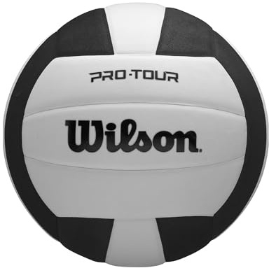 Wilson Pro Tour Indoor-Volleyball, Schwarz/Weiß, offizielle Größe