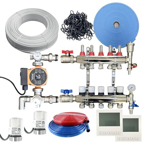 Wärmer System 65-70Sqm Water Underfloor Heating Kit 2 Room