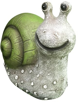 Alipis Solar Luminous Snail Ornament Resin Decor Creative Garden Ornament for Outdoor Pool Park Lighting Decoration