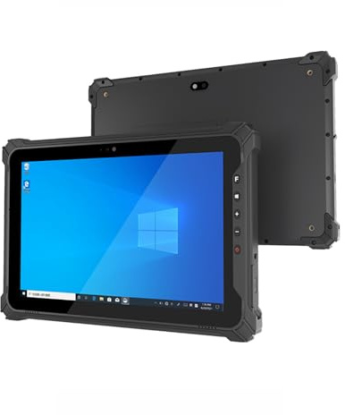 RT-I17J-2D Rugged Tablet PC 10.1 Win 11 8+128G, Intel N5100, Windows Tablet 10000mAh/3.8V Batteria, 1920x1200 Pixel, IP65, BT5.0, Wi-Fi, 4G, GPS, 400Nit , PC da Lavoro Esterno Industriale, Nero