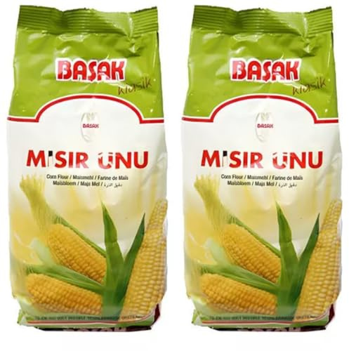 Harina de maíz BASA – Finamente molida, versátil y natural | Ideal para pan, pasteles y sartenes – Peso neto 400 g, 2 unidades