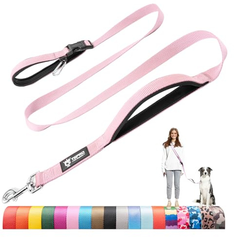 TSPRO 3-in-1 Heavy-Duty Hands Free Dog Lead, Dual Padded Handles Large Dogs