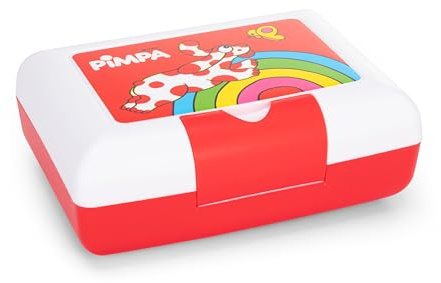 PIMPA - Porta Merenda Ufficiale Pimpa, Scatola Porta Merenda Rigido per Bambini e Bambine, con Chiusura Facilitata, Ideale per Contenere la Merenda e il Pranzo, 18x7Hx14 cm