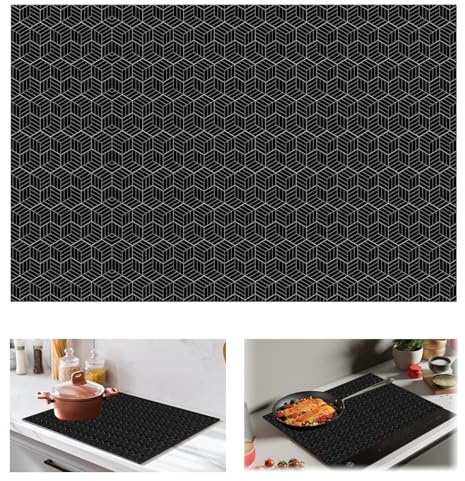 PacuM Protector Placa Induccion Silicona Protector de Placa de Induccion Antideslizante Cubre Vitrocerámica Resistente Manchas Alfombrilla Cocina para Cocinas Inducción Microondas (78 x 52 CM)