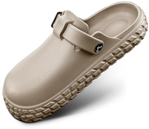 KEMISANT Cushioned Clogs Mules for Men Garden Beach Water Fun-Lightweight | Unisex Slip-on Yard Garden Shoes | Slip-resistant | High Density EVA Cushioning