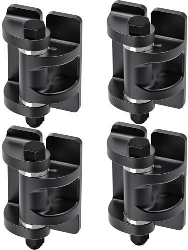 Lifeswell Bisagras de puerta de alta resistencia soldables, paquete de 4 bisagras de acero con rodamiento espaciador y recubierto de óxido, pernos extraíbles para puertas batientes de metal, entradas