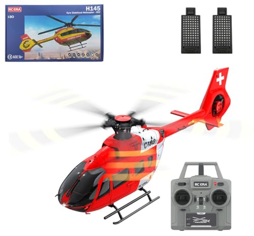 C190 H145 Ferngesteuerter Hubschrauber für Erwachsene, Maßstab 1:30, 6-Kanal-Brushless-RC-Hubschrauber ohne Querruder mit 6-Achsen-Gyroskop, Höhenhaltung und optischer Flusspositionierung – RTF