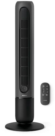 Philips Turmventilator 5000 Series. Leistungsstarke 8,0 m/s, ultra-leise 24 dB, niedriger Energieverbrauch, Fernbedienung, 5 Geschwindigkeitsstufen, Schlafmodus, 9-h-Timer, 80° Oszillation (CX5540/01)