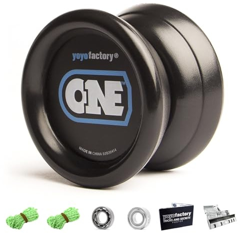 YoYo Factory One Yo-yo - Negro (De Principiante a Profesional, Cuerda e Instrucciones Incluidas)