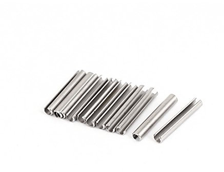 sourcing map M3 x 20 304 Edelstahl Split Spring Rolle Spannstifte 10stk.