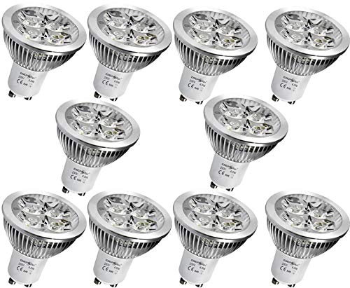 10x GU10 LED SPOT Lampe 4.5W LED Strahler Energiesparlampe Leuchtmittel *Kaltweiß* 230 Volt 4.5 Watt