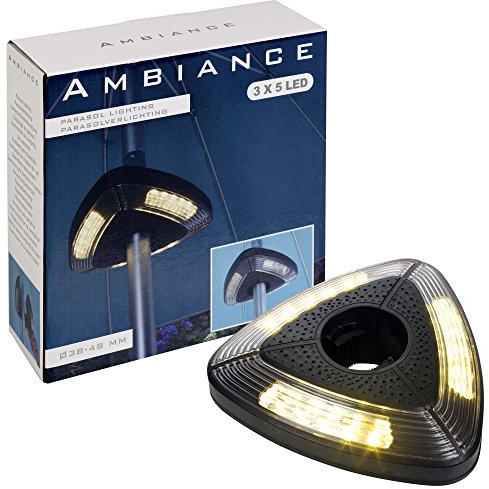 BigBuy Outdoor LED-Lampe für Sonnenschirm, Ambiance. V0201384 Unisex Erwachsene, mehrfarbig, einzigartig