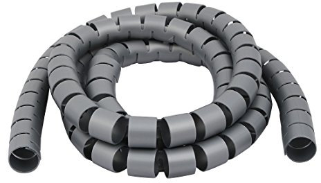 Aexit 25mm x 2m flexibler Spiralschlauch-Kabelwickel-Computer verwalten Kabel grau (7772ea5477e114214b5d6e39f949bce7)