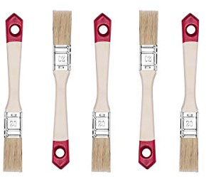 HARDY WORKING TOOLS Set de Pinceaux Plats 5 Pièces - 20 mm de Largeur, Manche en Bois, Série *40* pour Vernis, A0202-400507