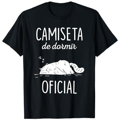 Gato Camiseta De Dormir Oficial Pijama Regalo Siesta Camiseta