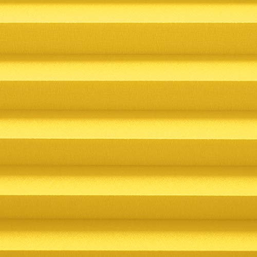 Sunpro24 Plissee auf Maß, Blickdichtes Faltrollo, Klemm-Montage, Sonnenschutzrollo, (B) 21 x (H) 30 cm, Gelb