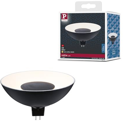 Paulmann 28805 LED-lampa Reflektor 440lm 4,9 W Varmvit Svart, Vit Ljuskälla Belysningssystem 3000 K GU5.3