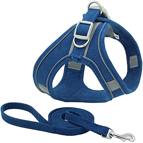 Hundegeschirr Leine Set Hundebrustgurt Weste Geschirr Mit Griff Verstellbares Reflektierendes Hundegeschirr für Kleine Hunde Mittelgroße Hunde Katze