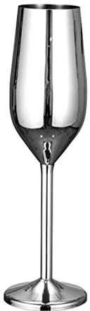 Anawakia Gobelets à vin rouge en acier inoxydable Verre à Vin Rouge Incassables en INOX Verres à Vin en Acier Inoxydable (200ML,Argent)