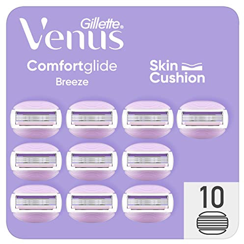 Gillette Venus ComfortGlide Breeze Damenrasierklingen, 10 ORIGINAL Ersatzklingen für Damenrasierer, 3 Klingen für eine glatte, gründliche und langanhaltende Haarentfernung