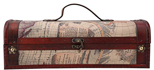 Ejoyous Vintage Hölzerne Rotwein Aufbewahrungsbox, Geschenkbox für Zuhause, Weinflaschen Aufbewahrungsorganisator