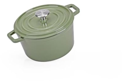 Berndes b.iron green Schmortopf aus Gusseisen 2 m 20 cm mit Deckel