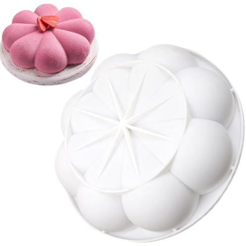 QIUMING Moule à gâteau en silicone en forme de pétales moule silicone patisserie individuelle 3D Fleur Fondant Mould pour Glace Chocolat pour Glace Chocolat Pâtisserie (Fleur)