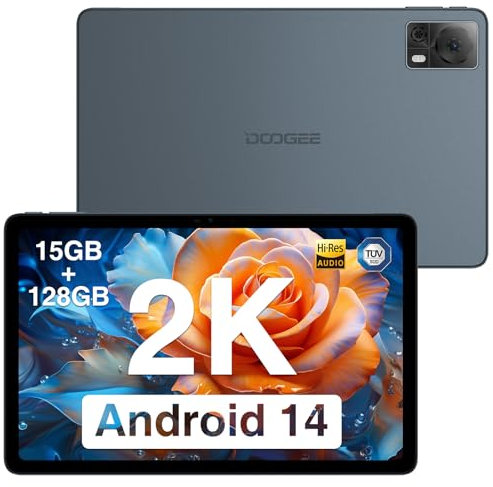 DOOGEE T20S Tablet Android 14,Octa Core，10.4 2K,15GB(8+7) RAM+128GB ROM,7.9mm,7500mAh con Sim,13MP+5MP,Dual 4G LTE,4G/5GWi-Fi,Widevine L1,470g，GPS/FM/OTG，Verde