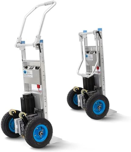 XDRGOOIUY Carrello Elettrico montascale montascale Freni sicuri Batteria al Litio 48V carico Fino a 230 kg ausilio per la conversione del Trasporto Lavatrice Barra di Traino e Pala