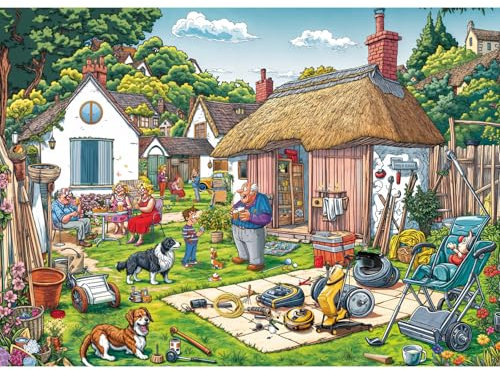 Jigsaw Puzzles for Adults 1000, Puzzles for Adults, Challenging Puzzles, Puzzle Game for The Whole for Women, Gifts for Men, Theme:Warm courtyard